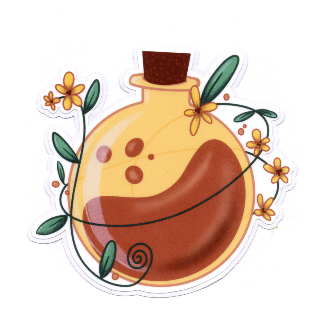 Golden Potion Bottle Sticker