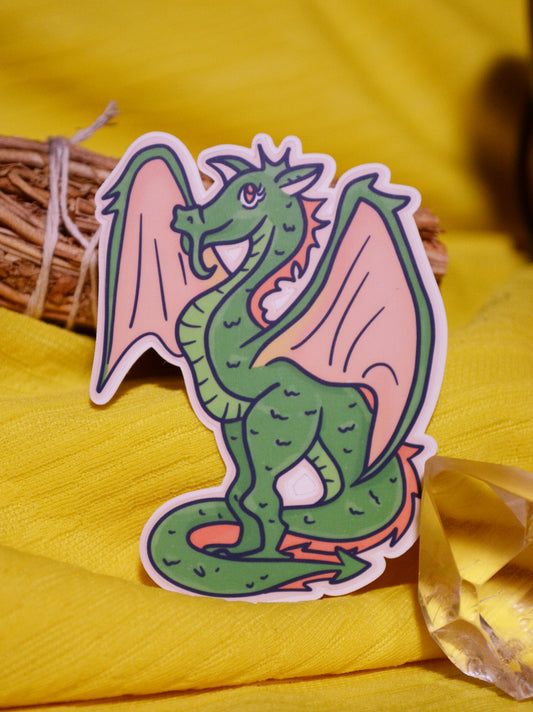 Green Wyvern Dragon Sticker