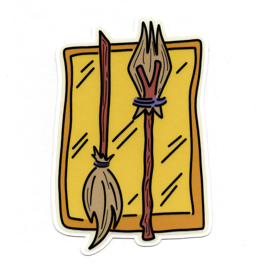 Broom & Stang Sticker