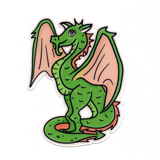 Green Wyvern Dragon Sticker