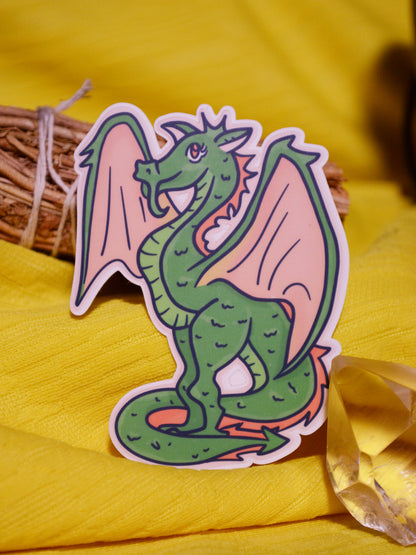 Green Wyvern Dragon Sticker