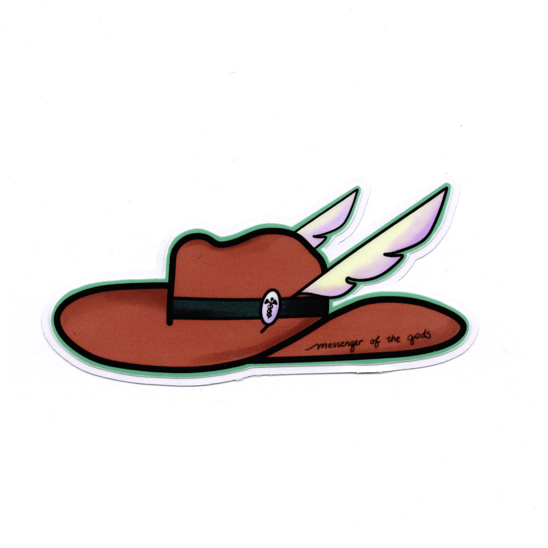 Messenger Hermes Cowboy Hat Sticker
