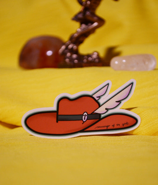 Messenger Hermes Cowboy Hat Sticker