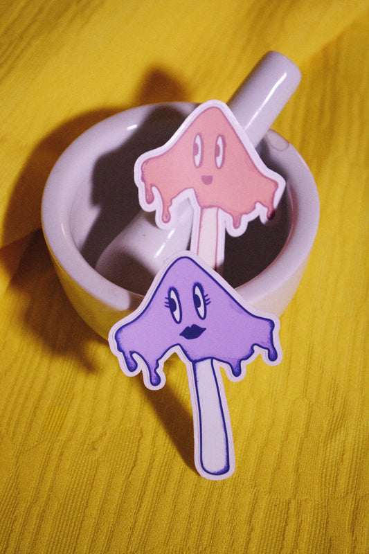 Purple Mushroom Sticker